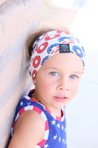 Patriotic Baby Boy Headband, Summer Headband, Baby Boy Hair Accessories, Baby Shower, Hipster Baby Boy, Baby Gift, Independence Day