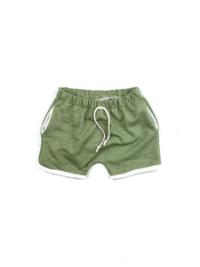 Green Retro Pocket Shorts