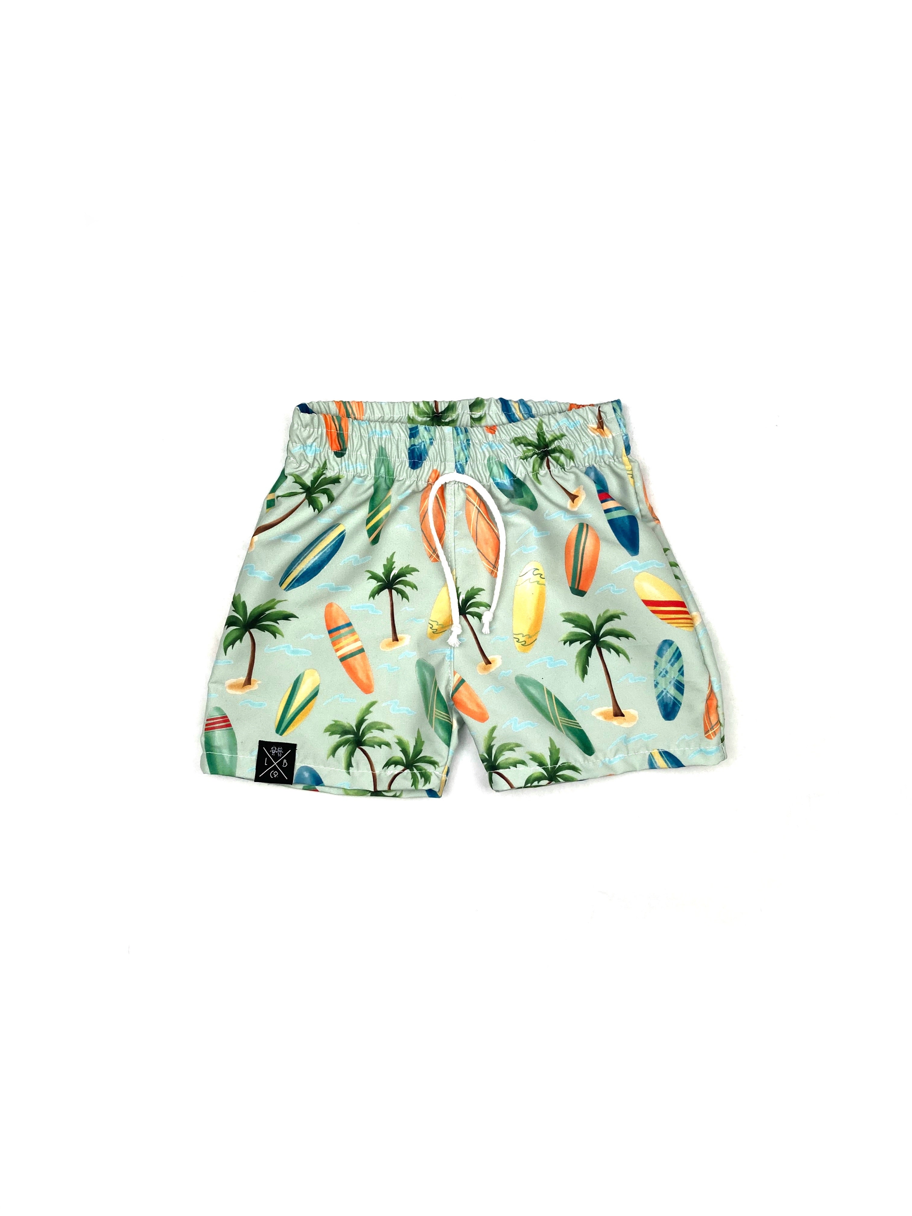 Surf Boards and Palm Trees Board Shorts